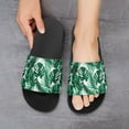 thumbnail image 6 of GZHJMY Stylish Slides for Women Men, Tropical Style Palm Leaves Soft Flexible Slip-on Sandals Slippers, 6 of 7