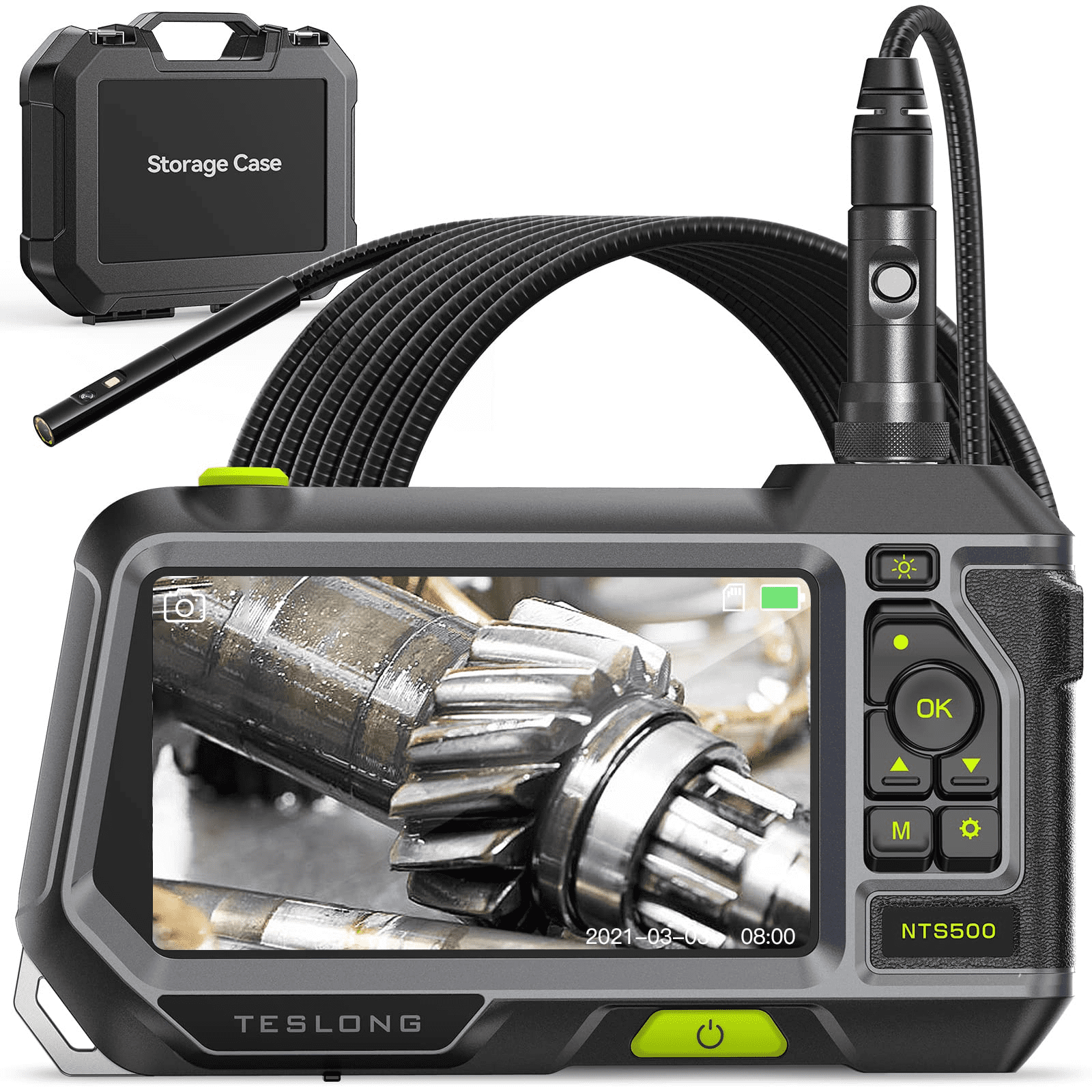 Teslong Borescope with Lights, Autofocus Industrial Endoscope