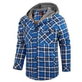 thumbnail image 2 of IROINNID Men's Hoodie Shacket Long Sleeve Plaid Leisure Jacket Multifunctional Jacket Outdoor Jacket Outwear, 2 of 6