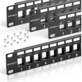 thumbnail image 1 of Panel de conexión Keystone Sokqovt, 24 puertos, Cat6, 1U, 19 pulgadas (paquete de 4), 1 of 6