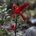 thumbnail image 6 of Metal Cardinal Garden Stake, Decorative Red Bird Yard Art Weather Resistant Garden Accent Ornament, Flower Pot Patio Lawn Decor for Garden Courtyard Porch Bird Lovers, 6 of 7