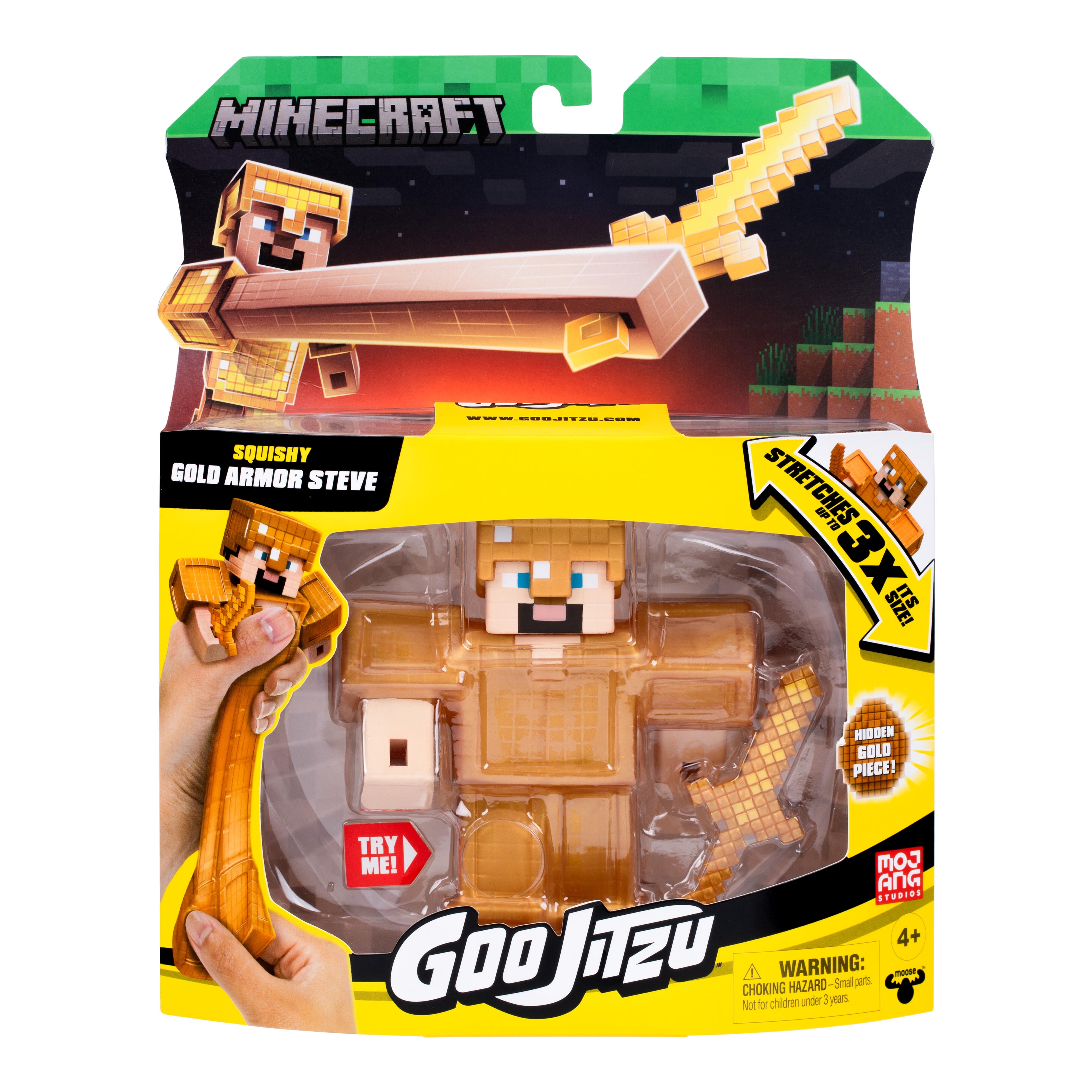 GOO JITZU MINECRAFT S4 HERO PK GOLD ARMOR STEVE - Walmart.com