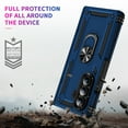 thumbnail image 3 of Dteck Phone Case for Samsung Galaxy Z Fold 7 Heavy Duty with Metal Ring Stand & Hinge Protection, Magnetic Silicone&PC Rugged Military Grade Shockproof Cover for Men Boys, Blue, 3 of 8