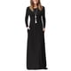 thumbnail image 1 of Vestido largo Nikou con bolsillos laterales y cuello redondo para mujer, 1 of 6