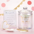 thumbnail image 1 of Kate Aspen Iridescent Wedding Wish Jar with 100 Heart Shaped Cards Guest Book, One Size, Clear, 1 of 15