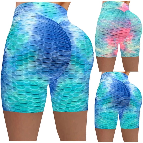 Ahuyic Athletic Shorts for Women,Womens Running Shorts,Fashion Women Short Multicolor Tight High Waist Elasticity Sports Yoga Pants