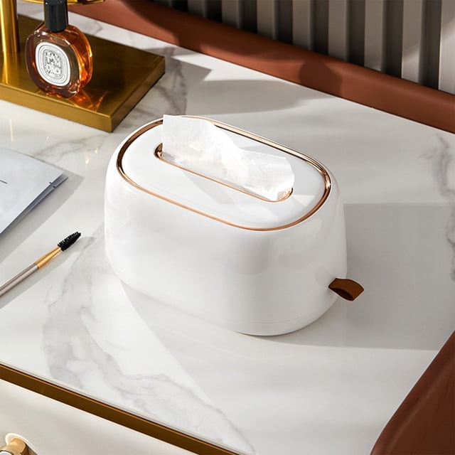 HOZADOIE Tissue Organizer Storage & Organization Desktop Wall Spring Tissue Box Wall Mounted No-Punch Drawer Organizer Living Room Desktop Storage Tissue Box for Living Room Restroom