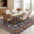 thumbnail image 4 of Garvee 5'x7' Vintage Area Rug Medallion Rugs, Washable Rug Oriental Traditional Distressed Rug, Non-Slip Farmhouse Indoor Carpet for Bedroom Living Room Home Office, Blue and Orange, 4 of 9