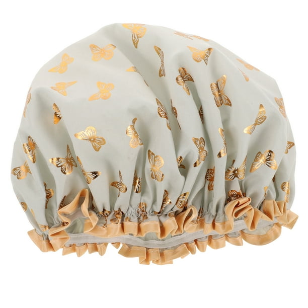 Gorro de ducha de doble capa, gorro de ducha para mujer, gorro de baño para cocinar, gorro de baño para el cabello