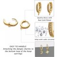 thumbnail image 3 of GKNET 10pcs Gold Plated Cubic Zirconia Hoop Earrings Round Lever Back Earring Findings, 3 of 6