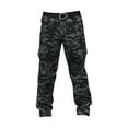thumbnail image 5 of Men Ripstop Tactical Pants Multi Zipper Pockets Camo Outdoor Work Trousers Durable Hiking Pants For Fall Winter Green 2XL, 5 of 5