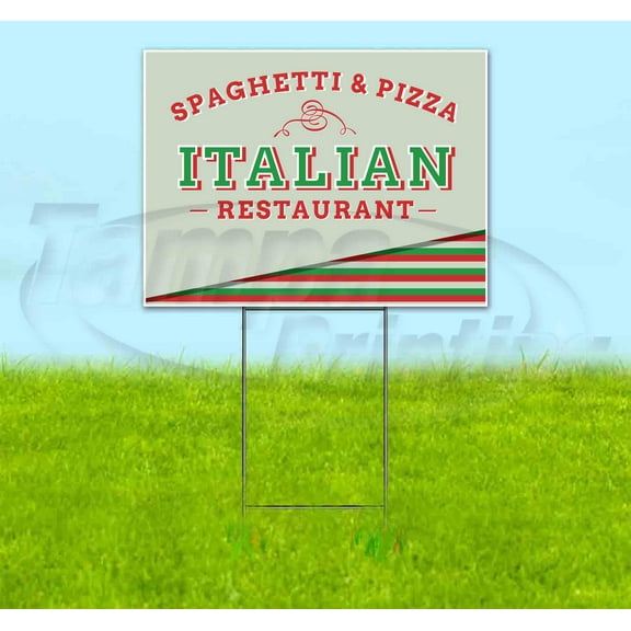 Italian (18" x 24") Yard Sign, Includes Metal Step Stake