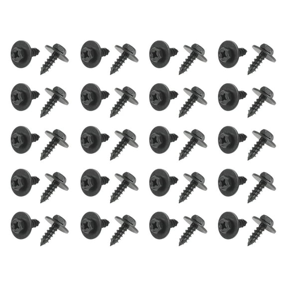 Unique Bargains 40 Pcs Car Fender Liner Splash Shield Bumper Cover Screw Kit for Toyota Avalon 2009-2012 Black