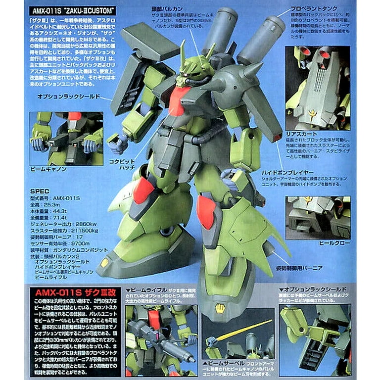 Bandai Hobby HGUC #003 AMX-011S Zaku-III Custom Plastic Model Kit