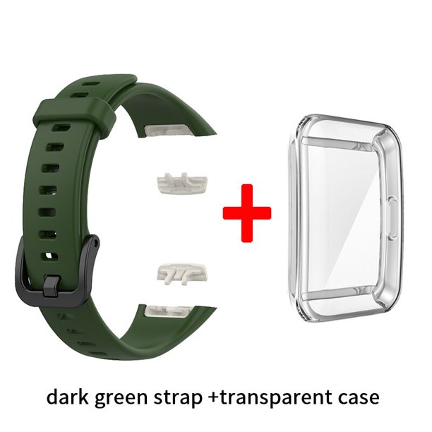 Correa de silicona para Huawei Band 6, correa de reloj de repuesto para Honor Band 6, correa con TPU, funda protectora de pantalla completa, pulsera Tan Jianjun unisex