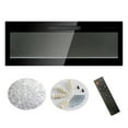 thumbnail image 5 of 60'' Recessed and Wall Mounted Electric Fireplace, 1400W Low Noise Linear Heater, with 16 Multicolor Flame and 5 Flame Brightness, Touch Screen Remote Control,1-9h Timer, Black, 5 of 9
