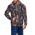 thumbnail image 2 of Kdxio United States Of America Print Men Hoodies Casual Hoodies for Men with Zip Pockets Full Zip Long Sleeve Sweatshirt Sports Hooded Jacket-Small, 2 of 5