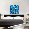 thumbnail image 2 of ARTCANVAS Black Baby Blue Navy Teal Camo Camouflage Dinosaur T Rex Pattern Canvas Art Print - Size: 26" x 26" (1.50" Deep), 2 of 9