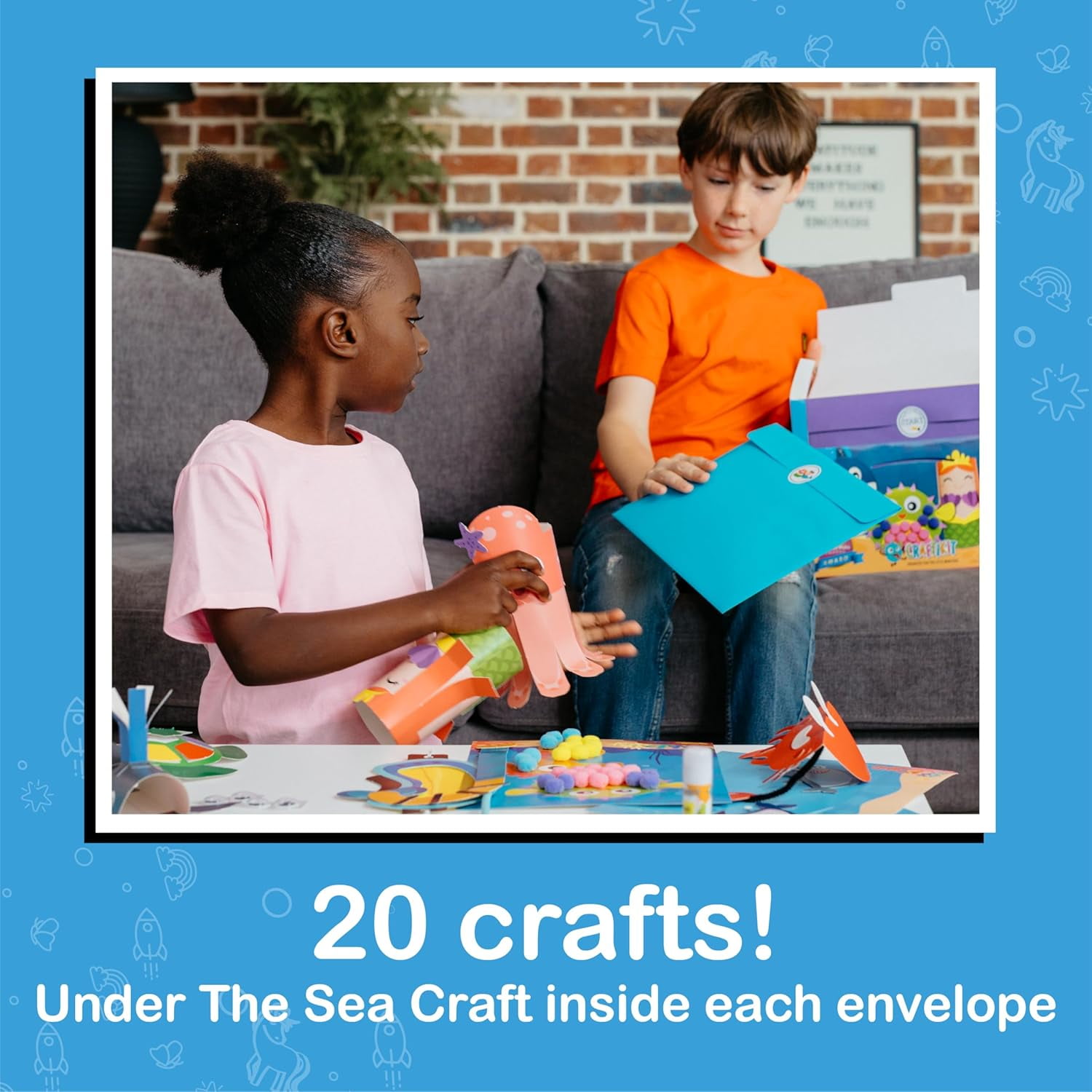 Craftikit Arts and Crafts Kit Under the Sea Theme Ages 4 to 10 20 Piece
