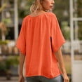 thumbnail image 4 of Camiseta Mujer Jumpingount Manga Corta Botón XL Naranja AP001222-12, 4 of 7