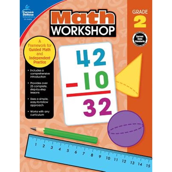 Pre-Owned Carson-Dellosa Math Workshop Resource Book, Grade 2 (Paperback) 1483838455 9781483838458