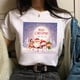 thumbnail image 1 of Camiseta con estampado de árbol de Navidad para mujer, ropa femenina de cuello redondo, Top de Modal de manga corta, regalo de Feliz Navidad, 1 of 5