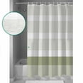 thumbnail image 3 of Shower Curtain Bathroom Set Abstract Classic Stripes Waterproof Fabric Shower Curtains with Grommets&Hooks Sage Green Lines Privacy Bath Curtain for Bathtub 36x72in, 3 of 7