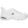 thumbnail image 2 of Women's Skechers Premium Premix White Leather/Navy Trim (WNV)1 8 EW, 2 of 7