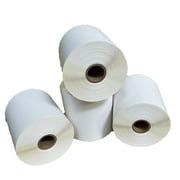 4 Pack of Direct Thermal Continuous Label Rolls - Dimensions are 4 x 1800 in. - Compare to Pitney Bowes 745-0