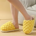 thumbnail image 2 of Vedolay Fuzzy Slippers Women Soft Plush Warm Lightweight Non-Slip House Slippers Yellow,39, 2 of 5