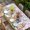 Light Pink, variant on Easter Gnomes Bunnies Table Cloths for 3 Foot Rectangle Tables, Spring Easter Eggs Floral Purple Plaid Patio Waterproof Elastic Fitted Tablecloths, Washable Rectangular Table Cover for Camping