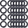 thumbnail image 1 of 1 Box 30Pcs Black Spring O Rings 20mm Round Carabiner Clip Snap Metal Trigger Key Ring Clips Zinc Alloy Gate O Rings Buckles for DIY Keychains Keyrings Purses Handbags Dog Leashes Crafts, 1 of 5