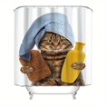 thumbnail image 4 of 1pc Waterproof and Mildew-Proof Bathroom Shower Curtain with Funny Cat Pattern - Perfect for Bathroom Decor and Windows, 4 of 4