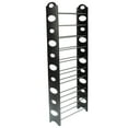 thumbnail image 6 of QXDRAGON 10-Tier 30-Pair Shoe Rack, Adjustable Steel & Plastic Shoe Rack for Home, Black & Silver, 6 of 9