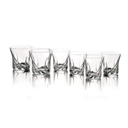 Glass Twist - Crystal Clear Twist 2.75 oz. Shot Glass Set (Set of 6)