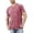 Red, variant on Kcolen European Solid Color Base Layer Shirt for Men Lightweight Stretch Casual Loose Fit Comfortable Business and Sports Round Neck Short Sleeve Tee