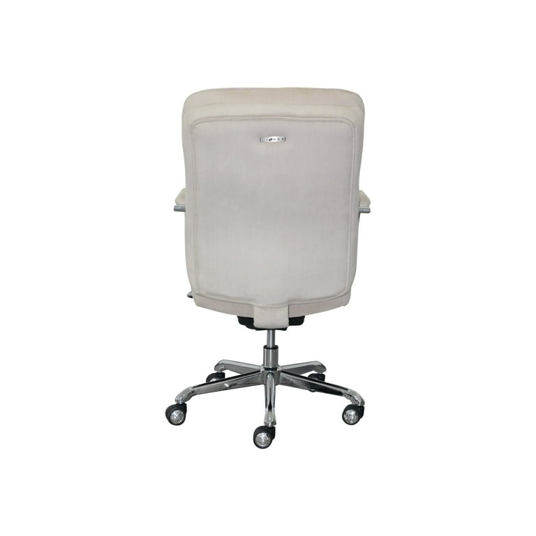 La-Z-Boy Sutherland Quilted Fabric Executive Office Chair Cream