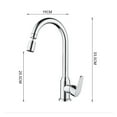 thumbnail image 4 of Kitchen Faucet Black Pull Out Sink Hot Cold Mixer Tap, 360° Rotation Brushed Nickle Stream Sprayer Head Chrome Water Tap Copper ,Versatile Features, 4 of 7
