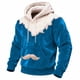 thumbnail image 5 of Ceisia Cozy Fleece-Lined Mens Loose Fit Santa Style Color Block Hooded Sweatshirt Gifts, 5 of 5