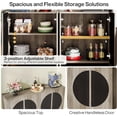 thumbnail image 6 of 63-Inch Sideboard Buffet Cabinet with Storage, Kitchen Buffet Storage Cabinet with Adjustable Shelf, 6 of 6