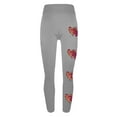 thumbnail image 5 of lcziwo Women's Valentine Day Leggings Fashion Heart Printed Tight Yoga Pants Milk Silk Soft Sport Elastic Tight Pants Valentines Gifts Gray M,, 5 of 7