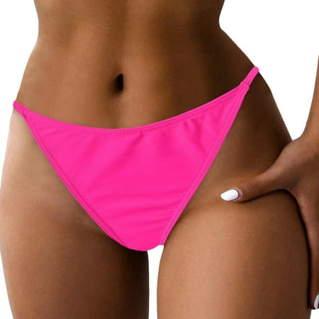 Womens Bikini Bottoms High Waisted Thong Bikini Bottom Black Cheeky Bikinis Bottoms for Women