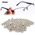 thumbnail image 1 of Hilitand Vis pour 300 Paires de Verres Sans Cadre Écrous Bouchon 1.4 Pièces de Réparation Inoxydable, 1 of 8
