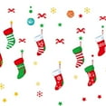 thumbnail image 6 of Christmas Stocking Hanger Removable Wall Sticker For Glass Window, Set Of Festive Hanging Sock Decals With Decorative Patterns, Easy To Apply And Remove For Big Kids Teens Holiday, 6 of 6