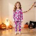 thumbnail image 5 of Gerichy Halloween Graphic Pajamas for Girls Boys Long Sleeve Crew Neck Blouses and Pants Pajama Set 2 Piece Kids Cute Everyday Sleepwear 2T-9T, 5 of 6