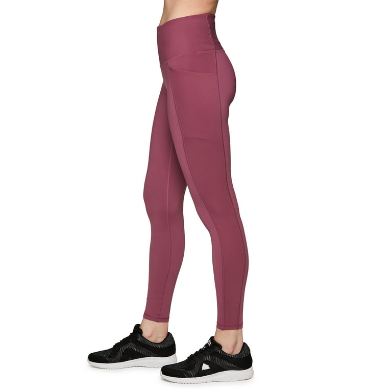RBX Active Women's Micro Rib Side Squat Proof Workout Legging With Pockets  