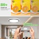 thumbnail image 3 of Lámpara de techo LED de 24 W, regulable, lámpara de techo con mando a distancia, lámpara de techo redonda, lámpara de techo, baño, dormitorio, salón, cocina, pasillo, azul, 3 of 5