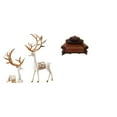 thumbnail image 1 of Escultura De Reno Europeo Y Modelo De Sofá En Miniatura, Artesanía Coleccionable Para Amantes De Los Ciervos, Micropaisaje, Decoración De Habitación, Regalo, 1 of 8