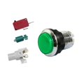 thumbnail image 1 of Arcade LED Illuminated Push Button Green, Light-Up Push Button with Built-In Bracket for Arcade Machines and Gaming Consoles, 1 of 5