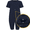 Navy, variant on Special Needs Adaptive Clothing Jumpsuit For Adults, Short Sleeve Short Leg Bodysuit With Tube Access, Zip Back, Medium, Navy